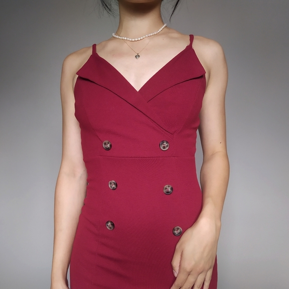 Double Breasted Bodycon Dress - Picture 2 of 5